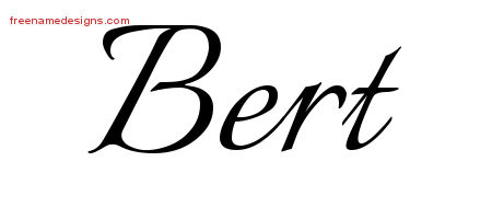 Calligraphic Name Tattoo Designs Bert Free Graphic