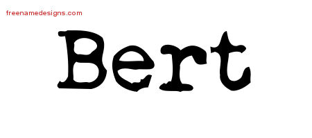 Vintage Writer Name Tattoo Designs Bert Free