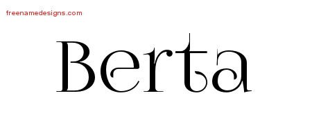 Vintage Name Tattoo Designs Berta Free Download