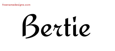Calligraphic Stylish Name Tattoo Designs Bertie Download Free