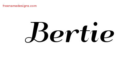 Art Deco Name Tattoo Designs Bertie Printable