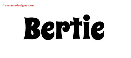 Groovy Name Tattoo Designs Bertie Free Lettering