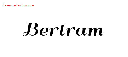 Art Deco Name Tattoo Designs Bertram Graphic Download