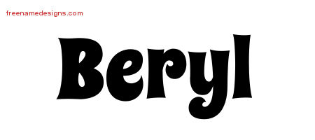Groovy Name Tattoo Designs Beryl Free Lettering