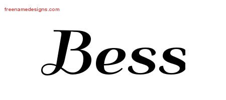 Art Deco Name Tattoo Designs Bess Printable
