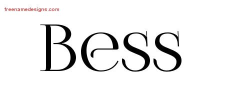 Vintage Name Tattoo Designs Bess Free Download