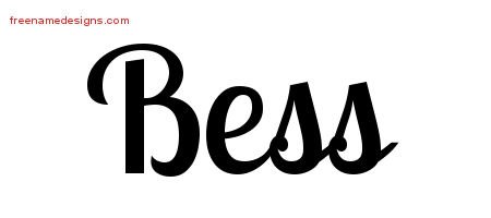 Handwritten Name Tattoo Designs Bess Free Download
