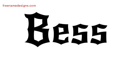 Gothic Name Tattoo Designs Bess Free Graphic