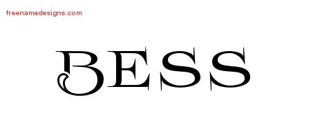Flourishes Name Tattoo Designs Bess Printable Flourishes Name Tattoo Designs Bess Printable