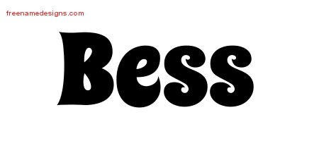 Groovy Name Tattoo Designs Bess Free Lettering
