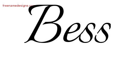 Calligraphic Name Tattoo Designs Bess Download Free