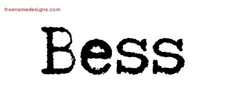 Typewriter Name Tattoo Designs Bess Free Download