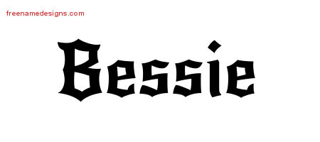 Gothic Name Tattoo Designs Bessie Free Graphic