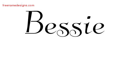 Elegant Name Tattoo Designs Bessie Free Graphic