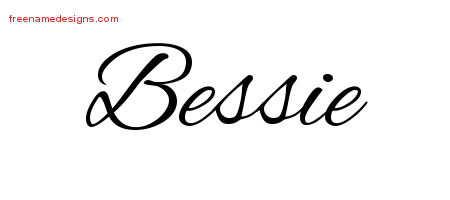 Cursive Name Tattoo Designs Bessie Download Free