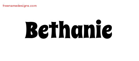 Groovy Name Tattoo Designs Bethanie Free Lettering