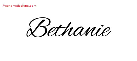 Cursive Name Tattoo Designs Bethanie Download Free