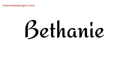 Calligraphic Stylish Name Tattoo Designs Bethanie Download Free