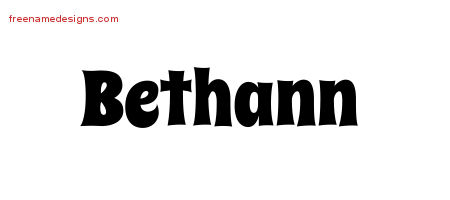 Groovy Name Tattoo Designs Bethann Free Lettering