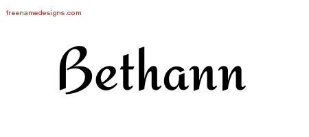 Calligraphic Stylish Name Tattoo Designs Bethann Download Free