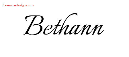 Calligraphic Name Tattoo Designs Bethann Download Free