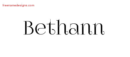 Vintage Name Tattoo Designs Bethann Free Download