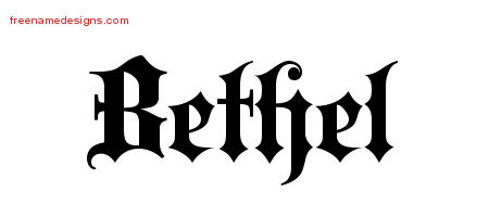 Old English Name Tattoo Designs Bethel Free