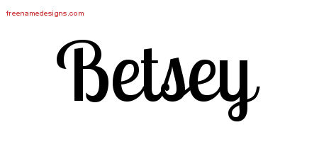 Handwritten Name Tattoo Designs Betsey Free Download