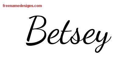 Lively Script Name Tattoo Designs Betsey Free Printout