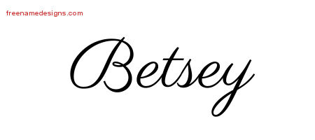 Classic Name Tattoo Designs Betsey Graphic Download