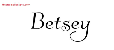 Elegant Name Tattoo Designs Betsey Free Graphic
