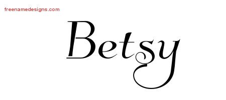 Elegant Name Tattoo Designs Betsy Free Graphic - Free Name Designs