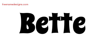 Groovy Name Tattoo Designs Bette Free Lettering Groovy Name Tattoo Designs Bette Free Lettering