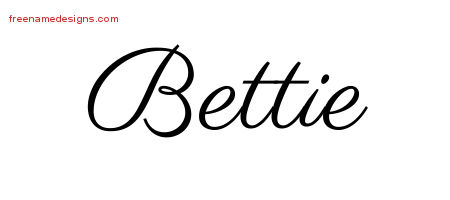 Classic Name Tattoo Designs Bettie Graphic Download
