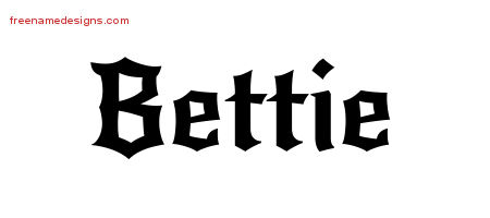 Gothic Name Tattoo Designs Bettie Free Graphic
