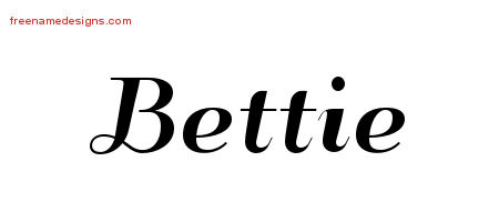 Art Deco Name Tattoo Designs Bettie Printable