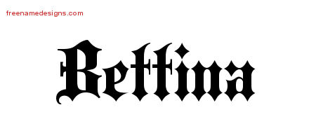 Old English Name Tattoo Designs Bettina Free
