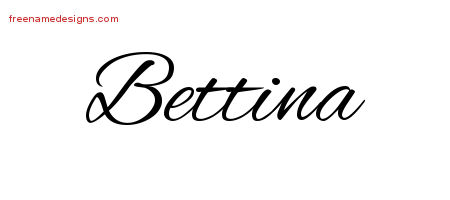 Cursive Name Tattoo Designs Bettina Download Free
