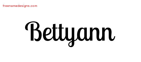 Handwritten Name Tattoo Designs Bettyann Free Download
