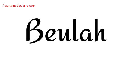 Calligraphic Stylish Name Tattoo Designs Beulah Download Free