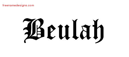 Blackletter Name Tattoo Designs Beulah Graphic Download