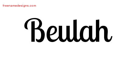 Handwritten Name Tattoo Designs Beulah Free Download