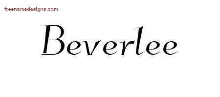 Elegant Name Tattoo Designs Beverlee Free Graphic