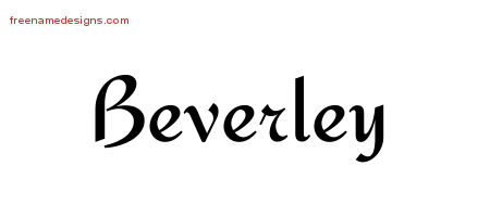 Calligraphic Stylish Name Tattoo Designs Beverley Download Free