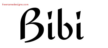 Calligraphic Stylish Name Tattoo Designs Bibi Download Free