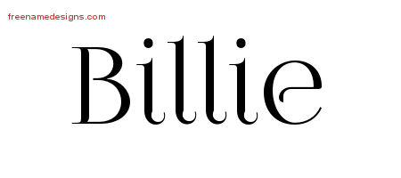 Vintage Name Tattoo Designs Billie Free Printout