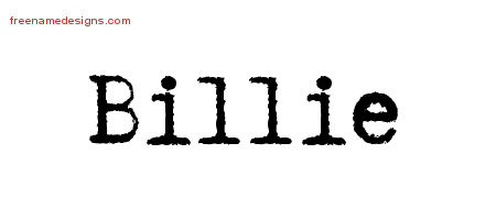 Typewriter Name Tattoo Designs Billie Free Download