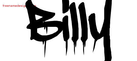 Graffiti Name Tattoo Designs Billy Free Lettering