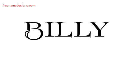 Flourishes Name Tattoo Designs Billy Graphic Download