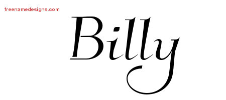 Elegant Name Tattoo Designs Billy Free Graphic